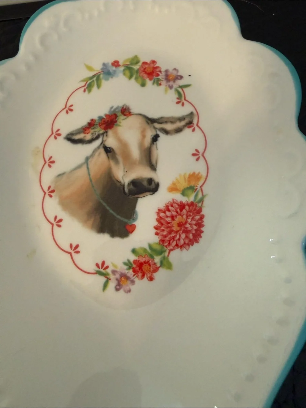 The Pioneer Woman Ceramic Spoon Rest Farmhouse 9.5” Cow